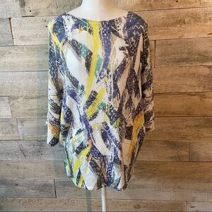 Inoah  abstract knit tunic in‎ size small